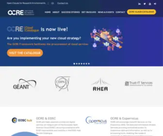 Ocre-Project.eu(Open Clouds for Research Environments) Screenshot