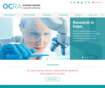 Ocrfa.org(Ovarian Cancer Research Alliance (OCRA)) Screenshot