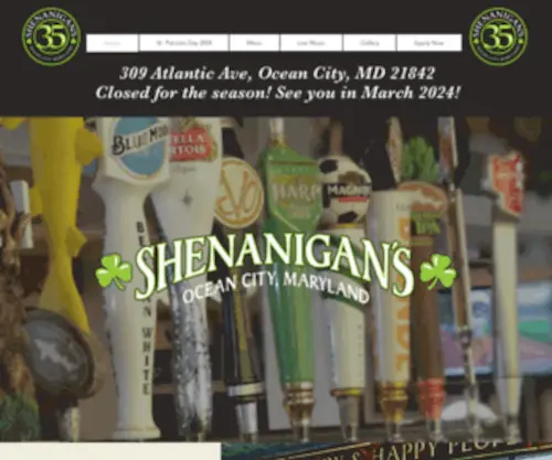 Ocshenanigans.com(Shenanigans Ocean City) Screenshot