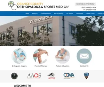 Ocsportsmed.com(Orange County Sports Medical Group) Screenshot