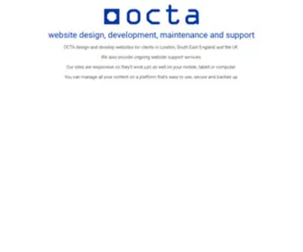 Octa.co.uk(OCTA web design and build services in London and UK) Screenshot