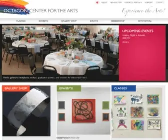 Octagonarts.org(Octagon Center for the Arts) Screenshot