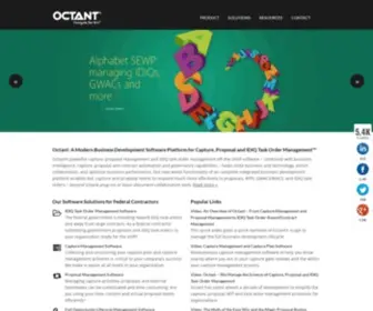 Octant.com(Sales, Business Developement and Proposal Management Software engineered to create and manage proposals, proposal templates, sales proposals, proposal resources and customer win themse) Screenshot