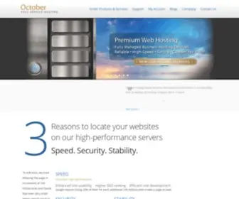 Octoberhosting.com(Full-Service Premium Managed Hosting) Screenshot