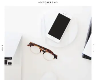 Octoberink.com(A Boutique graphic design studio specializing in Branding and Web design) Screenshot