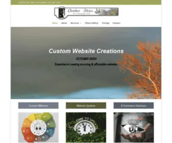 Octoberskies.com(Custom Website Development Lockhart Austin Central Texas) Screenshot