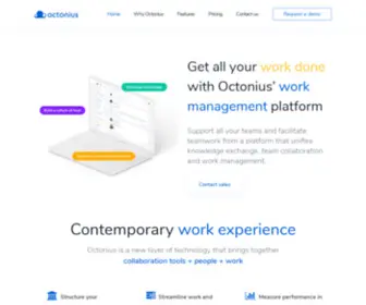 Octonius.com(Powerful, Flexible Work Management Platform) Screenshot