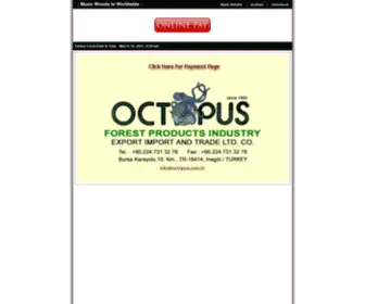 Octopus.com.tr(Octopus Wood Works Tonewood) Screenshot