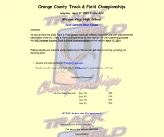 Octrackchampionships.com(Orange County Track & Field Championships) Screenshot