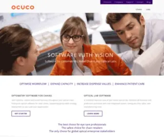 Ocuco.com(Software for Optometry EHR) Screenshot