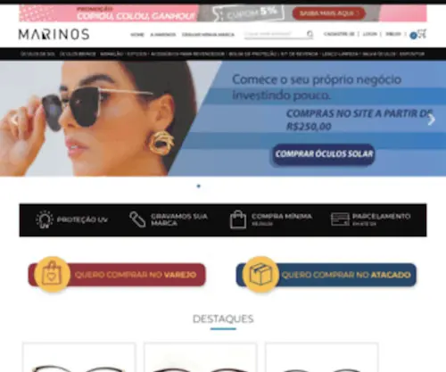 Oculosmarinos.com.br(Óculos Marinos) Screenshot