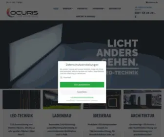 Ocuris.de(LED-Technik für Ladenbau, Messebau, Architektur und Co) Screenshot