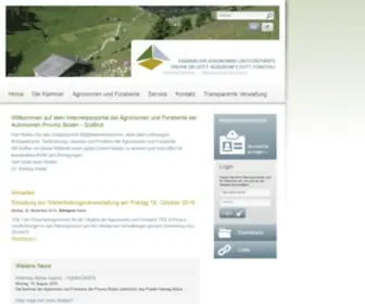 Odaf.bz.it(Kammer der Agronomen und Forstwirte der Provinz Bozen) Screenshot