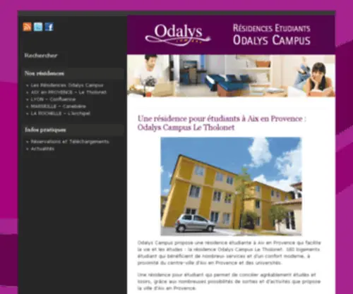 Odalys-Campus-Aix.com(Page non trouvée) Screenshot