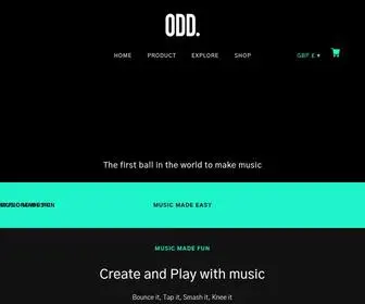 Oddballism.com(A playful musical instrument in the form of a bouncy ball) Screenshot