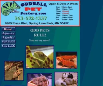 Oddballpetfactory.com(OddBallPetFactory Page) Screenshot