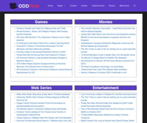 Oddfirm.com(Stay Ahead with new Movies) Screenshot