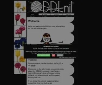 Oddknit.com(Knitting for fun with leftover yarn) Screenshot