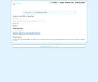 Oddlink.com(Insert URL « YOURLS » Your Own URL Shortener') Screenshot