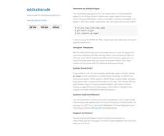 Oddrationale.com(GitHub Pages) Screenshot