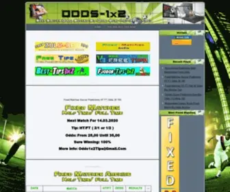 ODDS-1X2.com(Big Odd 1x2 Today Sure Best Predictions SoccerVista Soccer Fixed Matches HT FTCorrect Score) Screenshot