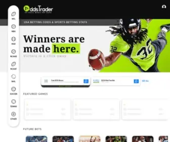 Oddstrader.com Screenshot