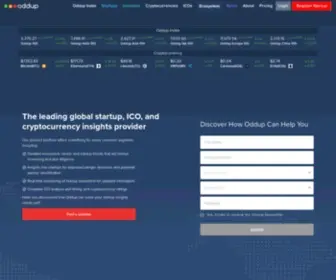 Oddup.com(Startup Data and Insight Platform) Screenshot
