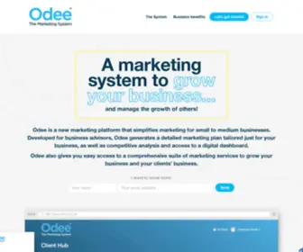 Odee.com.au(Odee is a new marketing platform) Screenshot