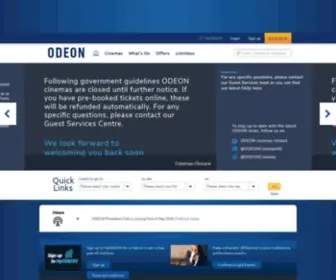 Odeoncinemas.ie(ODEON Cinemas) Screenshot