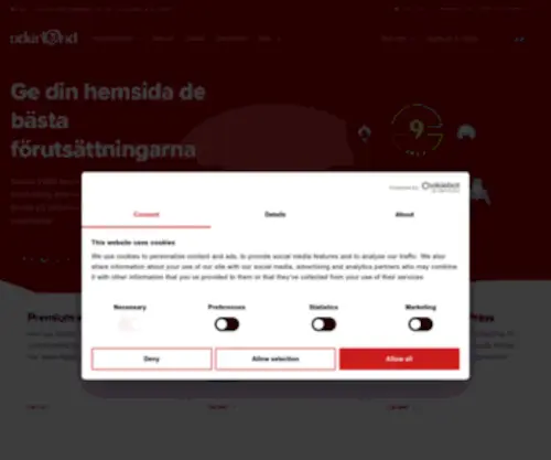 Oderland.se(Webbhotell, Server, Domän, WordPress & Hosting) Screenshot