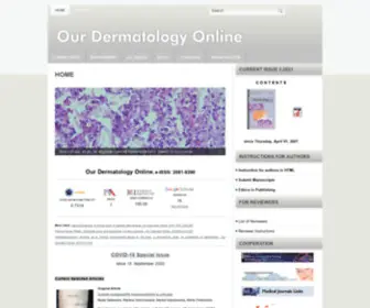 Odermatol.com(Our Dermatology Online journal) Screenshot