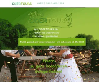 Odertours.com(Urlaub, Abenteuer, Bootsverleih, Übernachten, AltenOder) Screenshot