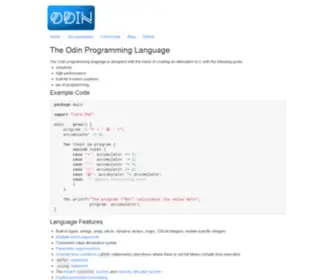 Odin-Lang.org(Odin Programming Language) Screenshot