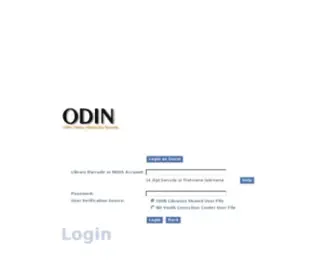 Odinlibrary.org(Aleph main menu) Screenshot