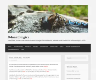 Odonatologica.com(Published for the International Odonatological Foundation) Screenshot