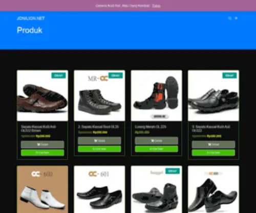 Odonleather.com(Sepatu Bahan Kulit Asli Bergaransi) Screenshot