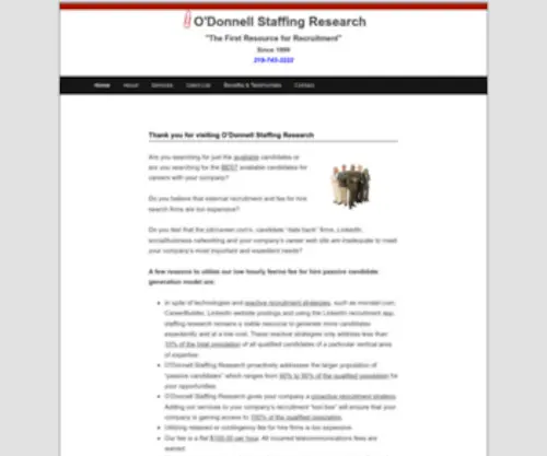Odonnellstaffingresearch.com(Staffing Research & Recruitment) Screenshot