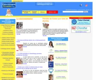 Odontologosecuador.com(ODONTOLOGOS ECUADOR EL PORTAL ODONTOLÓGICO) Screenshot