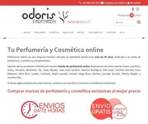 Odoris.es(Perfumería) Screenshot