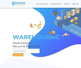 Odwen.co.in(On-Demand Warehousing) Screenshot