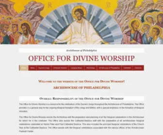 Odwphiladelphia.org(Office for Divine Worship) Screenshot