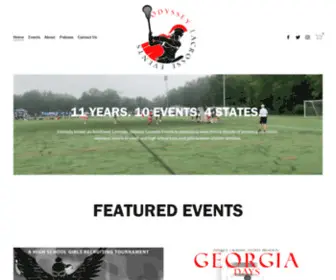 Odysseylaxevents.com(Odyssey Lacrosse Events) Screenshot