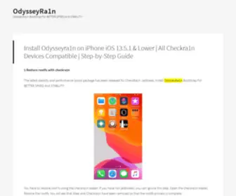 Odysseyra1N.com(How to Install Odysseyra1n on Your iPhone) Screenshot