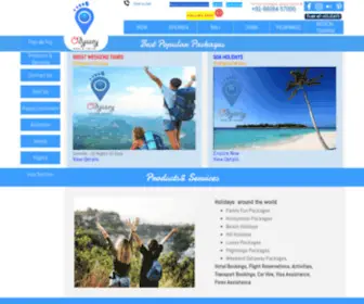 Odysseyworldtours.com(OdisseyWorldTours, India's leading Holiday Package provides India and around world) Screenshot