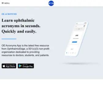 Oeacronyms.com(Learn ophthalmic acronyms) Screenshot