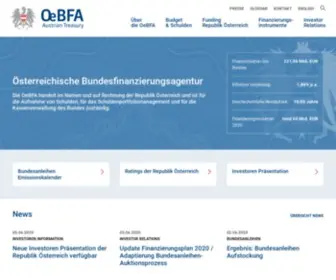 Oebfa.at(Österreichische Bundesfinanzierungsagentur) Screenshot