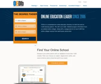 Oedb.org(The Best Online Colleges & Resources) Screenshot