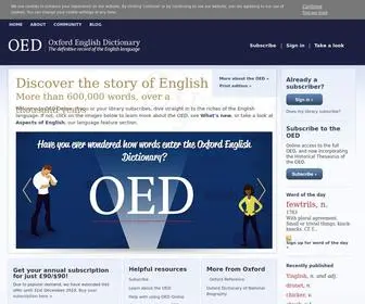 Oed.com(Oxford English Dictionary) Screenshot