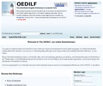 Oedilf.com(The Omnificent English Dictionary In Limerick Form) Screenshot