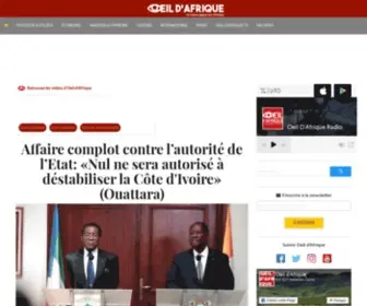 Oeildafrique.com(Oeil d'Afrique) Screenshot